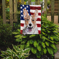 Cardigan Corgi with American Flag USA Flag Garden Size SC9624GF