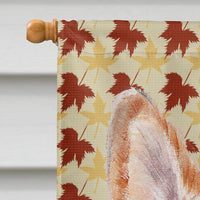 Cardigan Corgi Fall Leaves Flag Canvas House Size SC9672CHF
