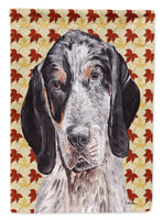 Blue Tick Coonhound Fall Leaves Flag Garden Size SC9673GF