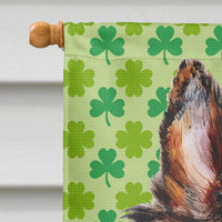 Collie Lucky Shamrock St. Patrick's Day Flag Canvas House Size SC9718CHF