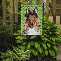 Collie Lucky Shamrock St. Patrick's Day Flag Garden Size SC9718GF