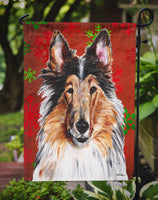 Collie Red Snowflakes Holiday Flag Garden Size SC9742GF
