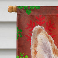 Cardigan Corgi Red Snowflakes Holiday Flag Canvas House Size SC9744CHF