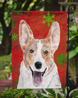 Cardigan Corgi Red Snowflakes Holiday Flag Garden Size SC9744GF