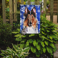 Collie Winter Snowflakes Flag Garden Size SC9766GF