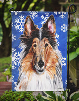 Collie Winter Snowflakes Flag Garden Size SC9766GF