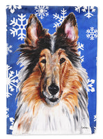 Collie Winter Snowflakes Flag Garden Size SC9766GF