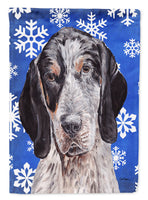 Blue Tick Coonhound Winter Snowflakes Flag Garden Size SC9769GF