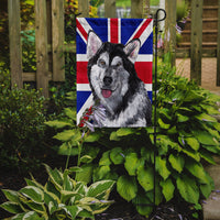 Alaskan Malamute with English Union Jack British Flag Flag Garden Size SC9815GF