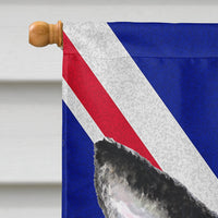 Boston Terrier with English Union Jack British Flag Flag Canvas House Size SC9816CHF