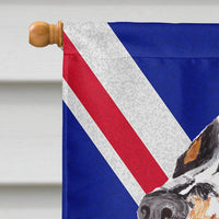 Welsh Springer Spaniel with English Union Jack British Flag Flag Canvas House Size SC9817CHF
