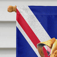 Bulldog English with English Union Jack British Flag Flag Canvas House Size SC9831CHF