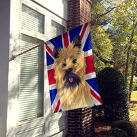 Cairn Terrier with English Union Jack British Flag Flag Canvas House Size SC9832CHF