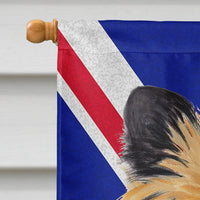 Cairn Terrier with English Union Jack British Flag Flag Canvas House Size SC9832CHF