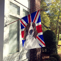 Springer Spaniel with English Union Jack British Flag Flag Canvas House Size SC9837CHF