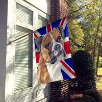 Boxer with English Union Jack British Flag Flag Canvas House Size SC9847CHF
