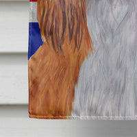 Cavalier Spaniel with English Union Jack British Flag Flag Canvas House Size SC9851CHF
