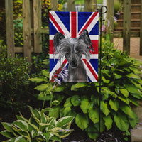 Chinese Crested with English Union Jack British Flag Flag Garden Size SC9857GF