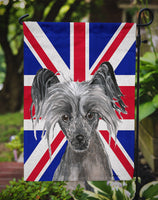 Chinese Crested with English Union Jack British Flag Flag Garden Size SC9857GF