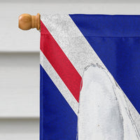 Bull Terrier with English Union Jack British Flag Flag Canvas House Size SC9860CHF