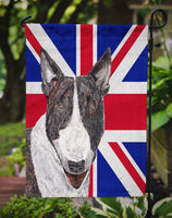 Bull Terrier with Engish Union Jack British Flag Flag Garden Size SC9861GF