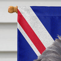 Brussels Griffon with Engish Union Jack British Flag Flag Canvas House Size SC9863CHF
