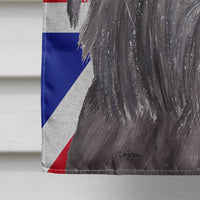 Brussels Griffon with Engish Union Jack British Flag Flag Canvas House Size SC9863CHF