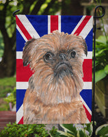 Brussels Griffon with Engish Union Jack British Flag Flag Garden Size