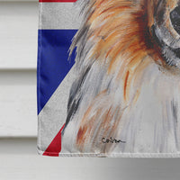 Collie with English Union Jack British Flag Flag Canvas House Size SC9893CHF