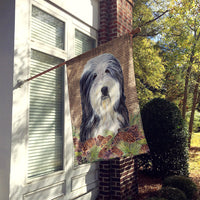 Bearded Collie Flag Canvas House Size
