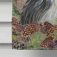 Bearded Collie Flag Canvas House Size