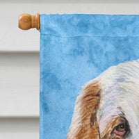 Clumber Spaniel Flag Canvas House Size