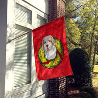 Clumber Spaniel Flag Canvas House Size
