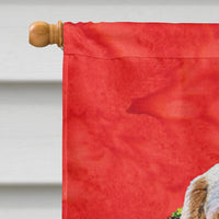 Clumber Spaniel Flag Canvas House Size