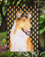 Collie Smooth Candy Corn Halloween Portrait Flag Garden Size