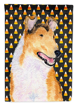 Collie Smooth Candy Corn Halloween Portrait Flag Garden Size