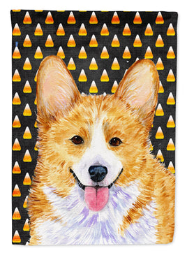 Corgi Candy Corn Halloween Portrait Flag Canvas House Size