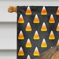 Bullmastiff Candy Corn Halloween Portrait Flag Canvas House Size