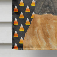 Bullmastiff Candy Corn Halloween Portrait Flag Canvas House Size