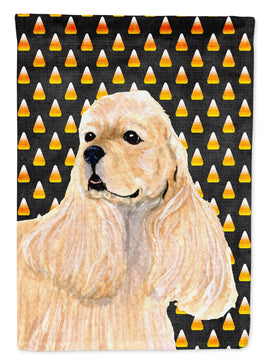 Cocker Spaniel Candy Corn Halloween Portrait Flag Garden Size