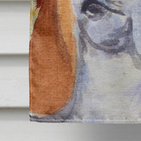 Bulldog English Fall Leaves Portrait Flag Canvas House Size