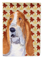 Bulldog English Fall Leaves Portrait Flag Canvas House Size
