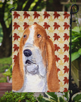 Bulldog English Fall Leaves Portrait Flag Garden Size