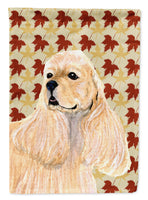Cocker Spaniel Fall Leaves Portrait Flag Canvas House Size