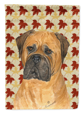 Bullmastiff Fall Leaves Portrait Flag Canvas House Size