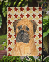 Bullmastiff Fall Leaves Portrait Flag Garden Size