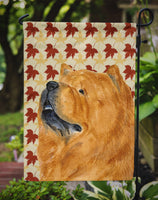 Chow Chow Fall Leaves Portrait Flag Garden Size