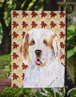 Clumber Spaniel Fall Leaves Portrait Flag Garden Size
