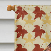 Brussels Griffon Fall Leaves Portrait Flag Canvas House Size