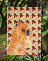 Brussels Griffon Fall Leaves Portrait Flag Garden Size